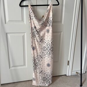 Lioness pink bandana silk slip dress